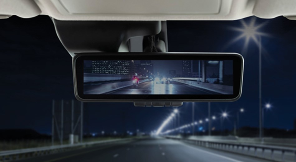 AUTOMATIC DIMMING REAR-VIEW MIRROR-Vehicule Feature Image