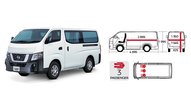 Nissan NV350 Urvan - standard roof with windows