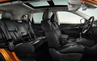 Side view interior view of the Nissan X-Trail